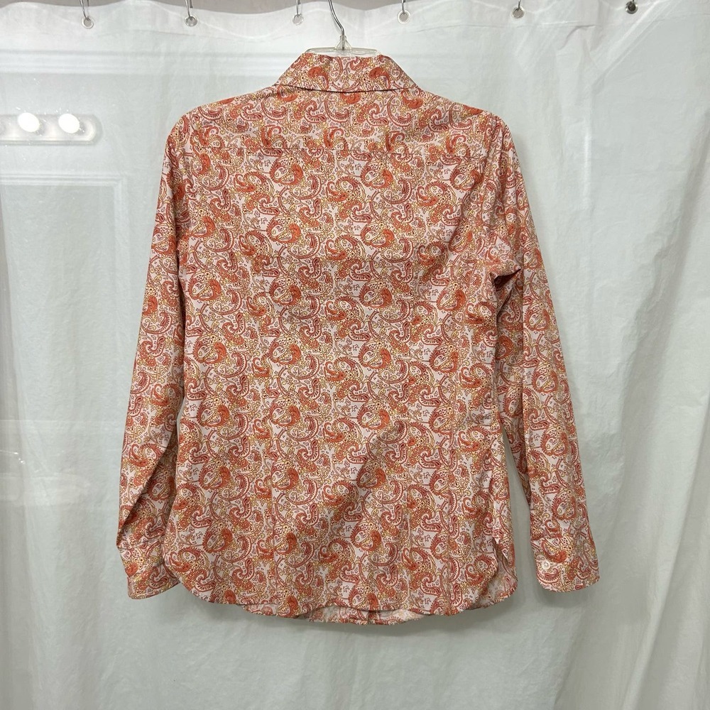 Pendleton Womens Button Down Small 100% Cotton Paisley Print Breathable Summer - Picture 5 of 10